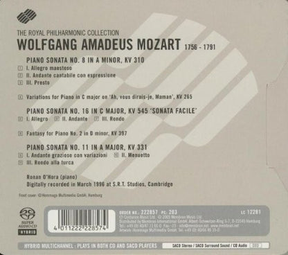 Mozart: Piano Sonatas KV 310 & 545, Fantasy for Piano K 397, Variations on "Ah Vous Dirais-Je, Maman" - Ronan O'Hora (Hybrid SACD)