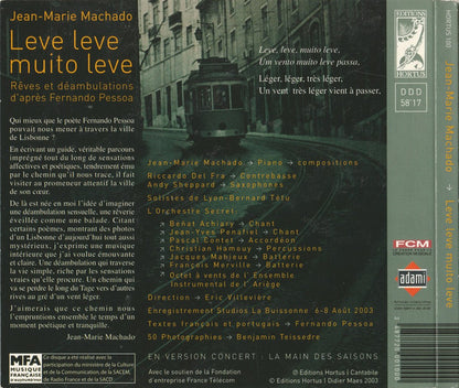 MACHADO: Leve Leve muito leve - Jean-Marie Machado, Andy Sheppard, Riccardo del Fra, The Secret Orchestra