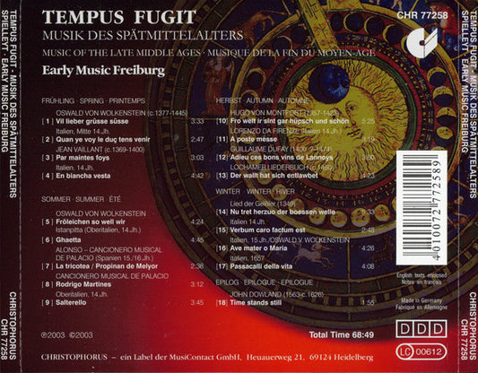 TEMPUS FUGIT: MUSIC OF THE LATE MIDDLE AGES - Freiburger Spielleyt