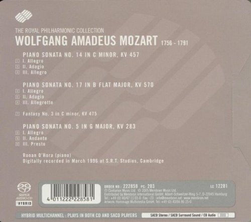 Mozart: Piano Sonatas No. 5, 14, 17, Fantasy No. 3 - Ronan O'Hora (Hybrid SACD)