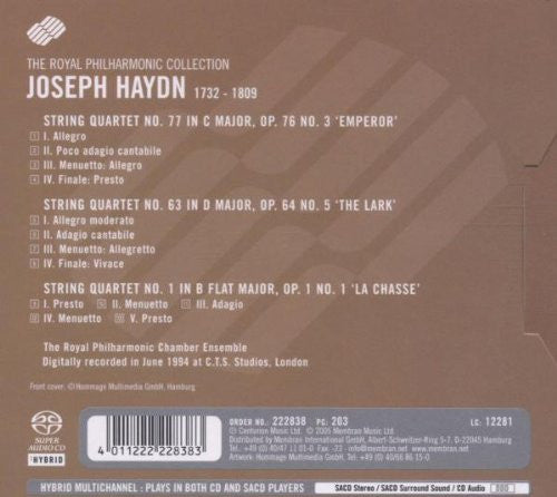 Haydn: String Quartets "La Chasse"; "The Lark" & "Emperor" - Royal Philharmonic Chamber Ensemble (Hybrid SACD)