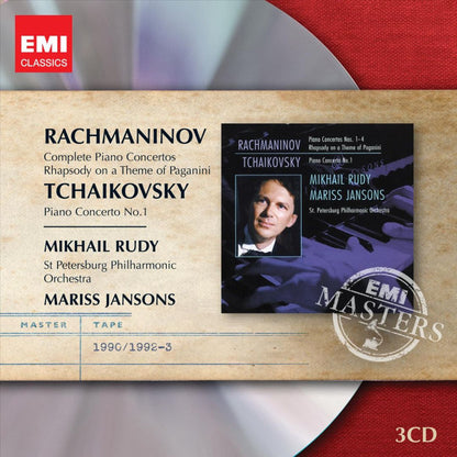 RACHMANINOFF: The Complete Piano Concertos, Rhapsody on a Theme by Paganini; TCHAIKOVSKY: Piano Concerto No. 1 - Rudy, Janssons, St. Petersburg Symphony (3 CDs)
