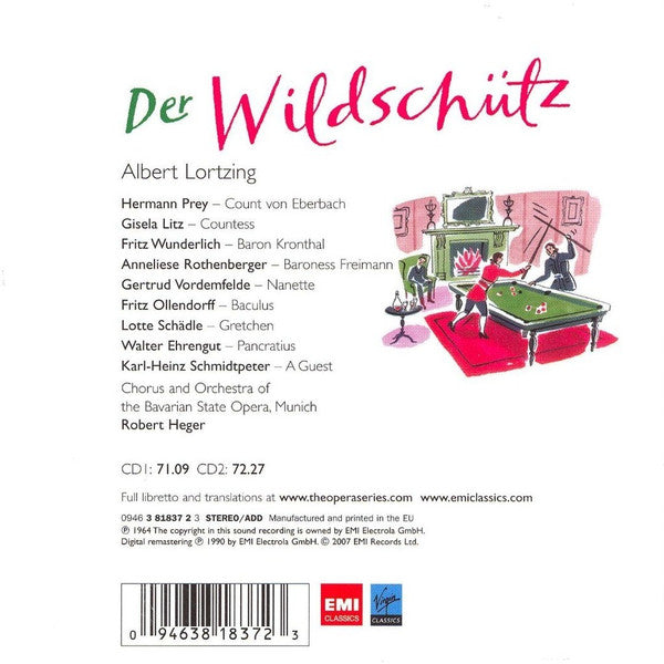 Lortzing: Der Wildschutz (Deluxe Edition) - WUNDERLICH / PREY / ROTHENBERGER / HEGER (2 CDS)