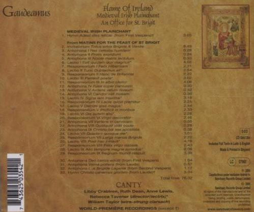 Flame Of Ireland: Medieval Irish Plainchant; An Office For St. Brigit - Canty