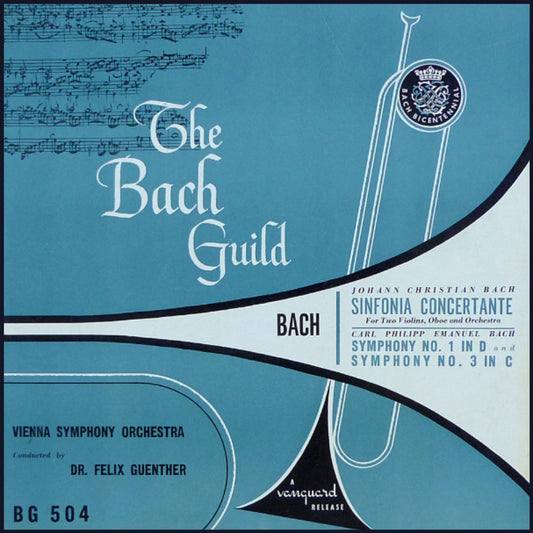 J.C. BACH: Sinfonia Concertante for Two Violins, Oboe and Orchestra; C.P.E. Bach: 2 Sinfonias - Vienna Symphony Orchestra, Dr. Felix Guenther (DIGITAL DOWNLOAD)