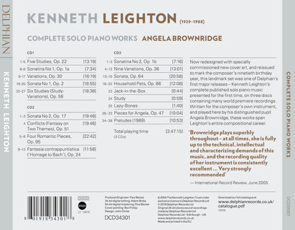 Leighton: Complete Solo Piano Works - Angela Brownridge (3 CDs)