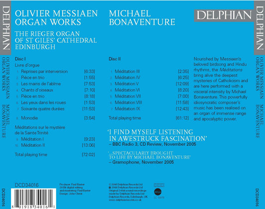 Messiaen: Organ Works, Vol II - Timothy Byram-Wigfield, Michael Bonaventure (2 CDs)