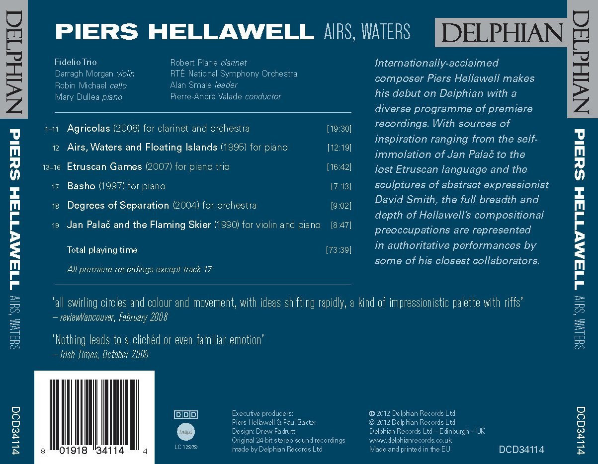Hellawell: Airs, Waters - Fidelio Trio, RTÉ National Symphony Orchestra, Robert Plane, Pierre-André Valade