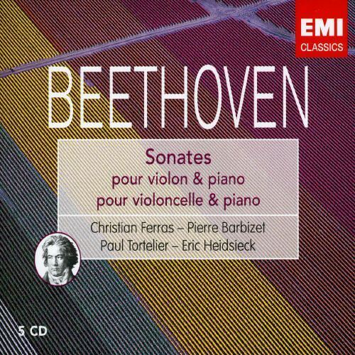 Beethoven: Complete Sonatas For Violin & Piano and Cello & Piano - PAUL TORTELIER, JACQUELINE DU PRE, CHRISTIAN FERRAS, ERIC HEIDSIECK (5 CDS)
