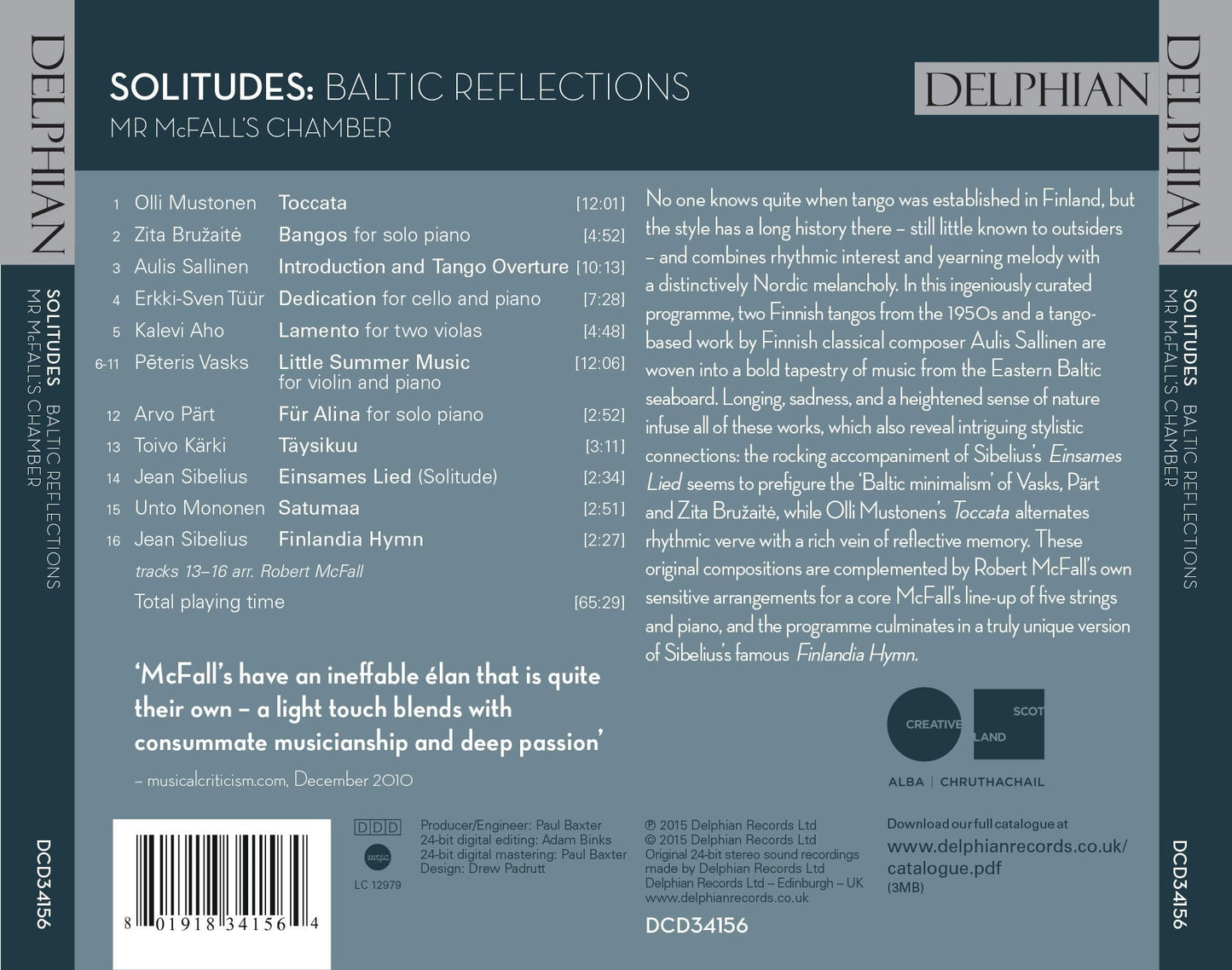Solitudes: Baltic Reflections - Mr McFall's Chamber
