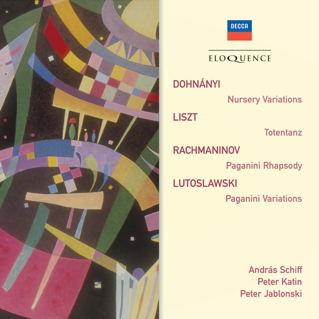 RACHMANINOV: Variations on a Theme by Paganini; DOHNANYI: Nursery Variations; LISZT: Totentanz; LUTOSLAWSKI: Paganini Rhapsody - Jablonski, Schiff, Katin