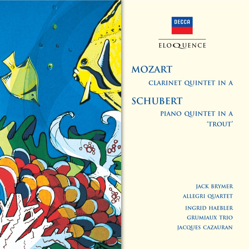 MOZART: Clarinet Quintet; SCHUBERT: Piano Quintet 'Trout' D.667 - Allegri Quartet, Jack Brymer, Grumiaux Trio, Ingrid Haebler