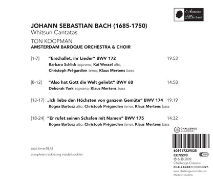 BACH: WHITSUN CANTATAS - TON KOOPMAN & AMSTERDAM BAROQUE ORCHESTRA