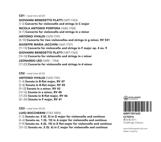 ITALIAN CONCERTOS & SONATAS - LUCIA SWARTS, TEATRO LIRICO (3 CDS)