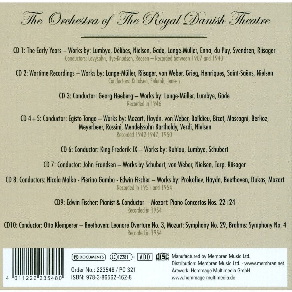 THE ORCHESTRA of THE ROYAL DANISH THEATER (10 CDS SPECIAL LOW PRICE
