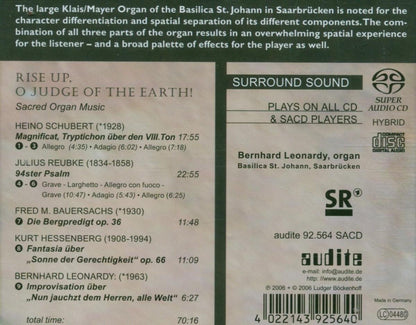 RISE UP, O JUDGE OF THE EARTH! SACRED ORGAN MUSIC - Bernhard Leonardy, organ (Hybrid SACD)