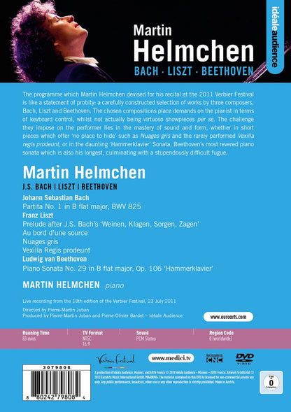 MARTIN HELMCHEN plays BACH, LISZT & BEETHOVEN: Live at Verbiers Festival 2011 (DVD)