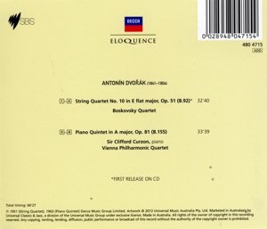 DVORAK: String Quartet Op. 51; Piano Quintet - Curzon, Vienna Philharmonic Quartet