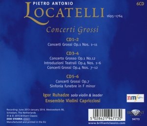 LOCATELLI: CONCERTI GROSSI - Ensemble Violine Capricciosi (6 CDs)