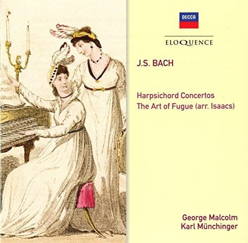 BACH: ART OF FUGUE; HARPSICHORD CONCERTOS - GEORGE MALCOLM; KARL MUNCHINGER (2 CDS)