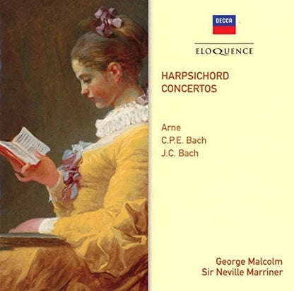 ARNE; C.P.E. BACH; J.C. BACH: HARPSICHORD CONCERTI - GEORGE MALCOLM, ACADEMY OF ST. MARTIN IN THE FIELDS