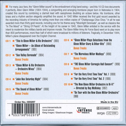 GLENN MILLER: MILESTONES OF A SWING LEGEND (10 CDS)