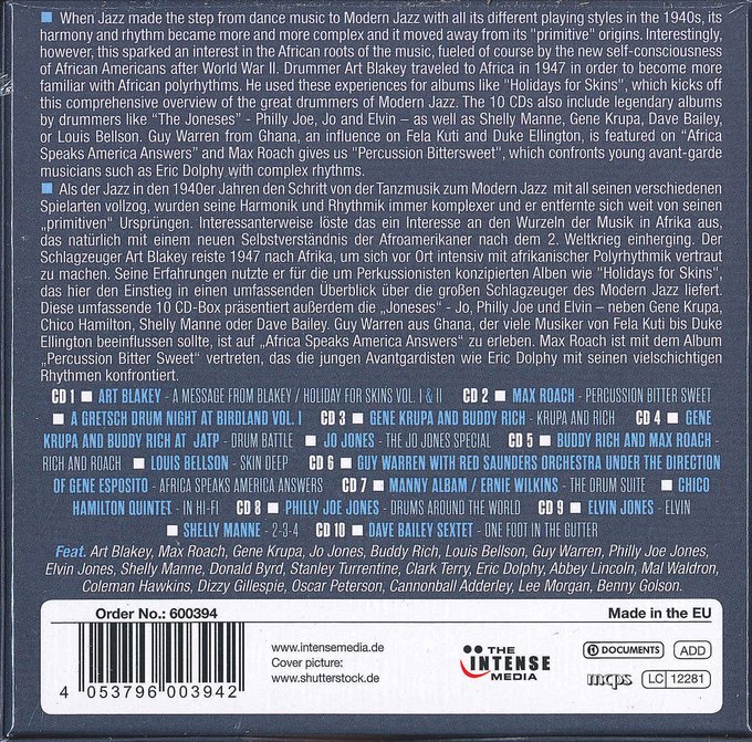 DRUMS: MILESTONES OF JAZZ LEGENDS (10 CDS)