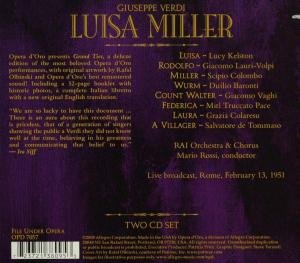 VERDI: LUISA MILLER -LAURI-VOLPI,  (2 CDS, ROMA 1951)