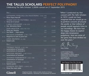 The Tallis Scholars: Perfect Polyphony - Peter Phillips' Favorite Recordings of Renaissance Polyphony