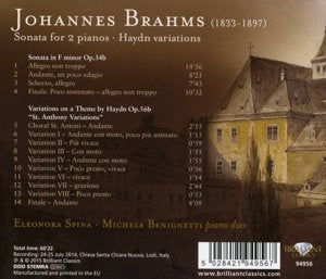 BRAHMS: Sonata for 2 Pianos and the Haydn Variations - Michele Benignetti (piano) & Eleonora Spina (piano)
