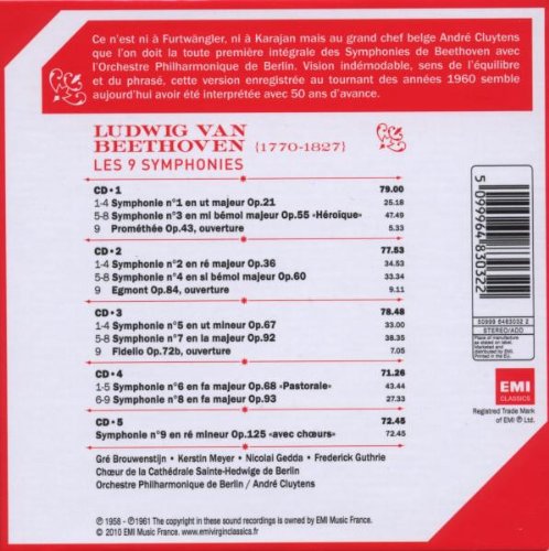 Beethoven: Symphonies - Cluytens (5 CDs)