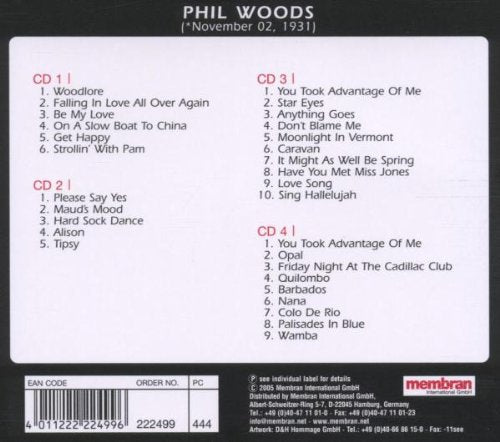PHIL WOODS: MOONLIGHT IN VERMONT (4 CDS)