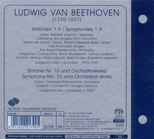 Beethoven: The Symphonies, Overtures, Symphony No. 10 - Royal Philharmonic Orchestra, Czech Chamber Orchestra (7 SACDs)
