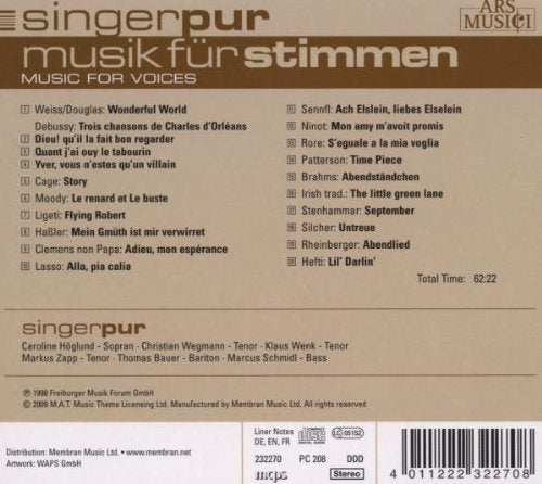 MUSIK FUR STIMMEN (MUSIC FOR VOICES): SINGER PUR