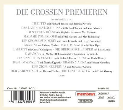Die großen Premieren (The Greatest Moments - 2 CDs)
