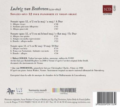 Beethoven: Sonatas, Op. 12 for fortepiano and baroque violin - Midori Seiler, Jos van Immerseel