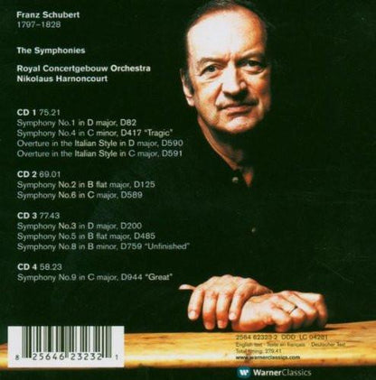 Schubert : Complete Symphonies - Nikolaus Harnoncourt, Royal Concertgebouw Orchestra (4 CDs)