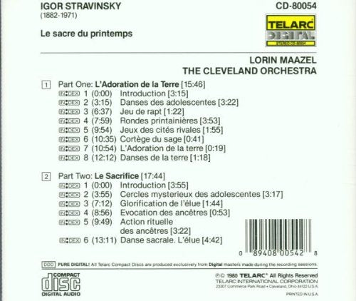 STRAVINSKY: THE RITE OF SPRING - Lorin Maazel, Cleveland Orchestra