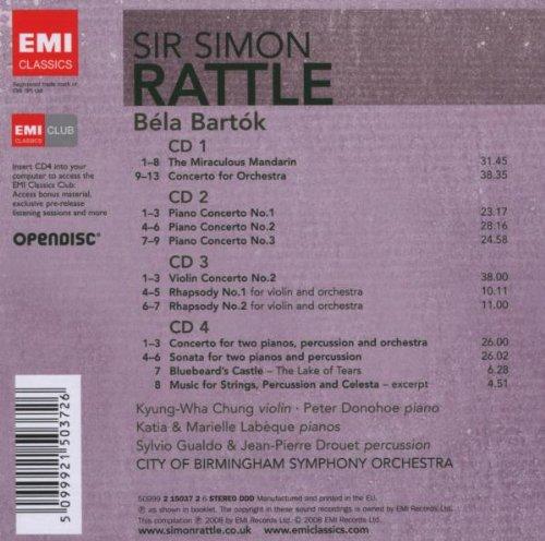 BARTOK: SIMON RATTLE CONDUCTS BARTOK (4 CDs)