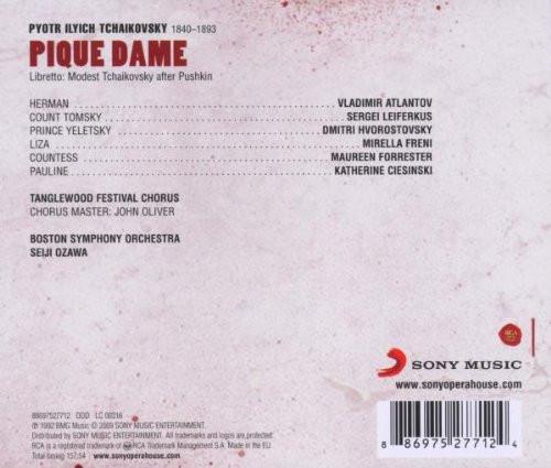TCHAIKOVSKY: PIQUE DAME - FORRESTER, ATLANTOV, FRENI, LEIFERKUS, OZAWA, BOSTON SYMPHONY (3 CDS)