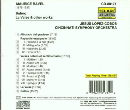 RAVEL: BOLERO; RAPSODIE ESPAGNOLE; LA VALSE; ALBORADA DEL GRACIOSO - Lopez-Cobos, Atlanta Symphony