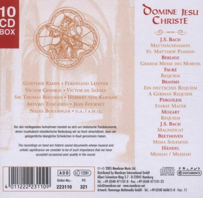 DOMINE JESU CHRISTE - THE GREAT RELIGIOUS VOCAL WORKS (10 CDS)