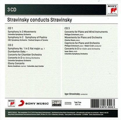 STRAVINSKY CONDUCTS STRAVINSKY - SYMPHONIES AND CONCERTOS (3 CDS)