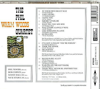 PHIL WOODS QUARTET: WARM WOODS (WITH 7 BONUS TRACKS)