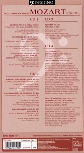 MOZART: Symphonies, Concertos, Sonatas (4 CDs)