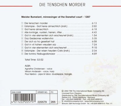 DIE TENSCHEN MORDER (Music of Meister Rumelant) - Alba