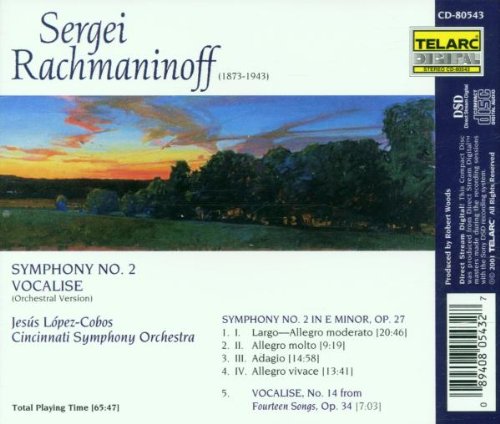 RACHMANINOFF: SYMPHONY NO. 2; VOCALISE - Jesus Lopez-Cobox, Cincinnati Symphony Orchestra