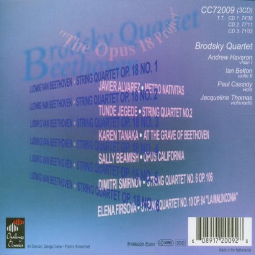 BEETHOVEN: THE OPUS 18 PROJECT - BRODSKY QUARTET (3 CDS)