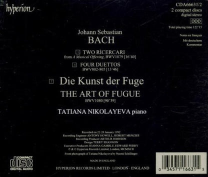 BACH: Art of Fugue; Musical Offering - Nikolayeva (2 CDs)