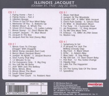 ILLINOIS JACQUET: MEMORIES OF YOU (4 CDS)